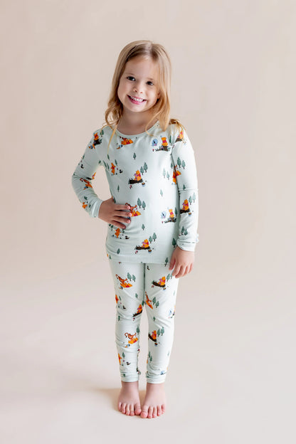 Long Sleeve Pajamas in Winnie the Pooh Hundred Acre Wood