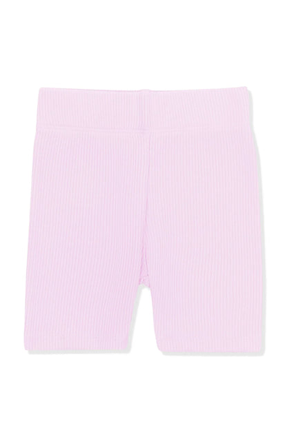 Ribbed Toddler Biker Shorts in Thistle