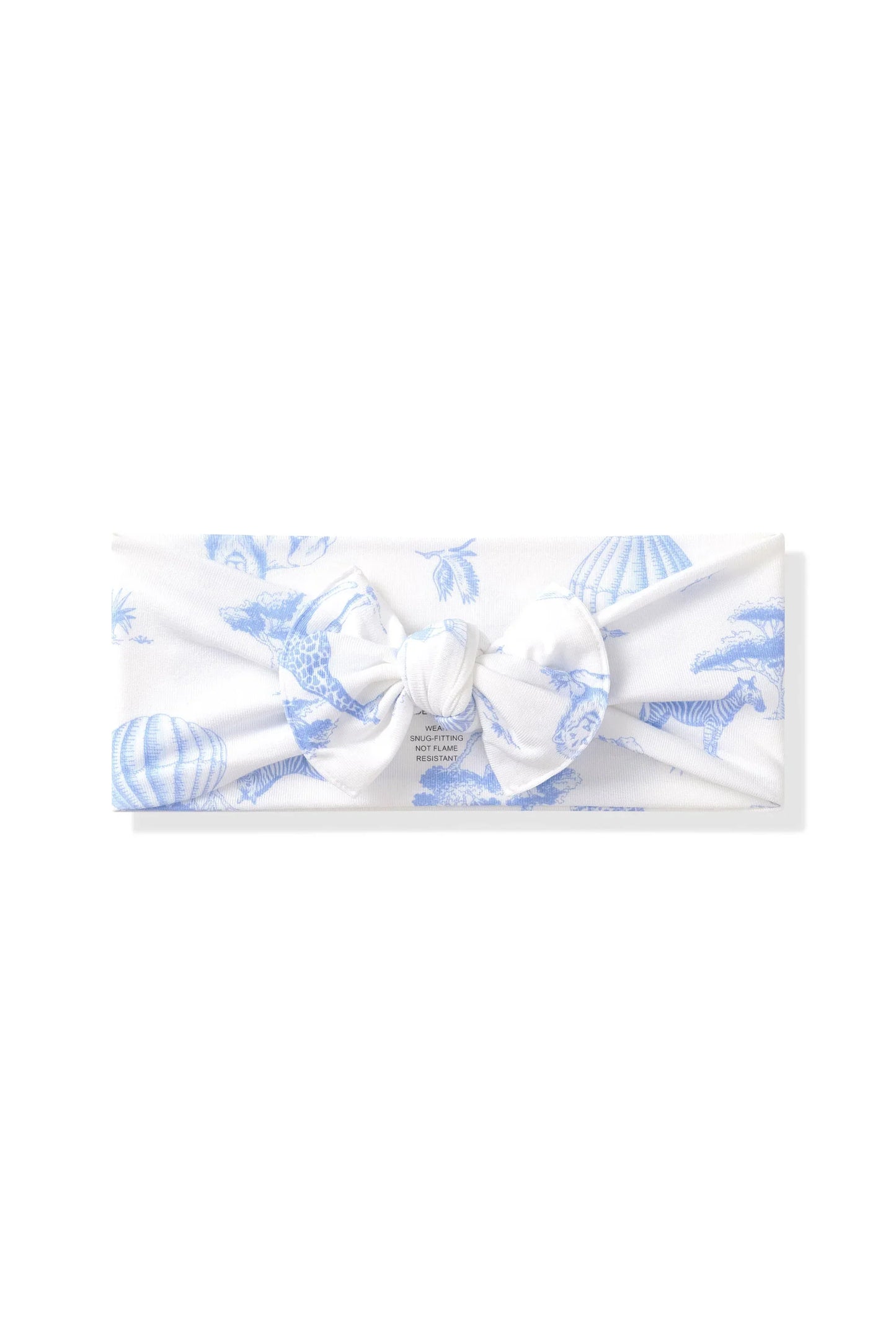 Knotted Bow Headband in Toile Safari