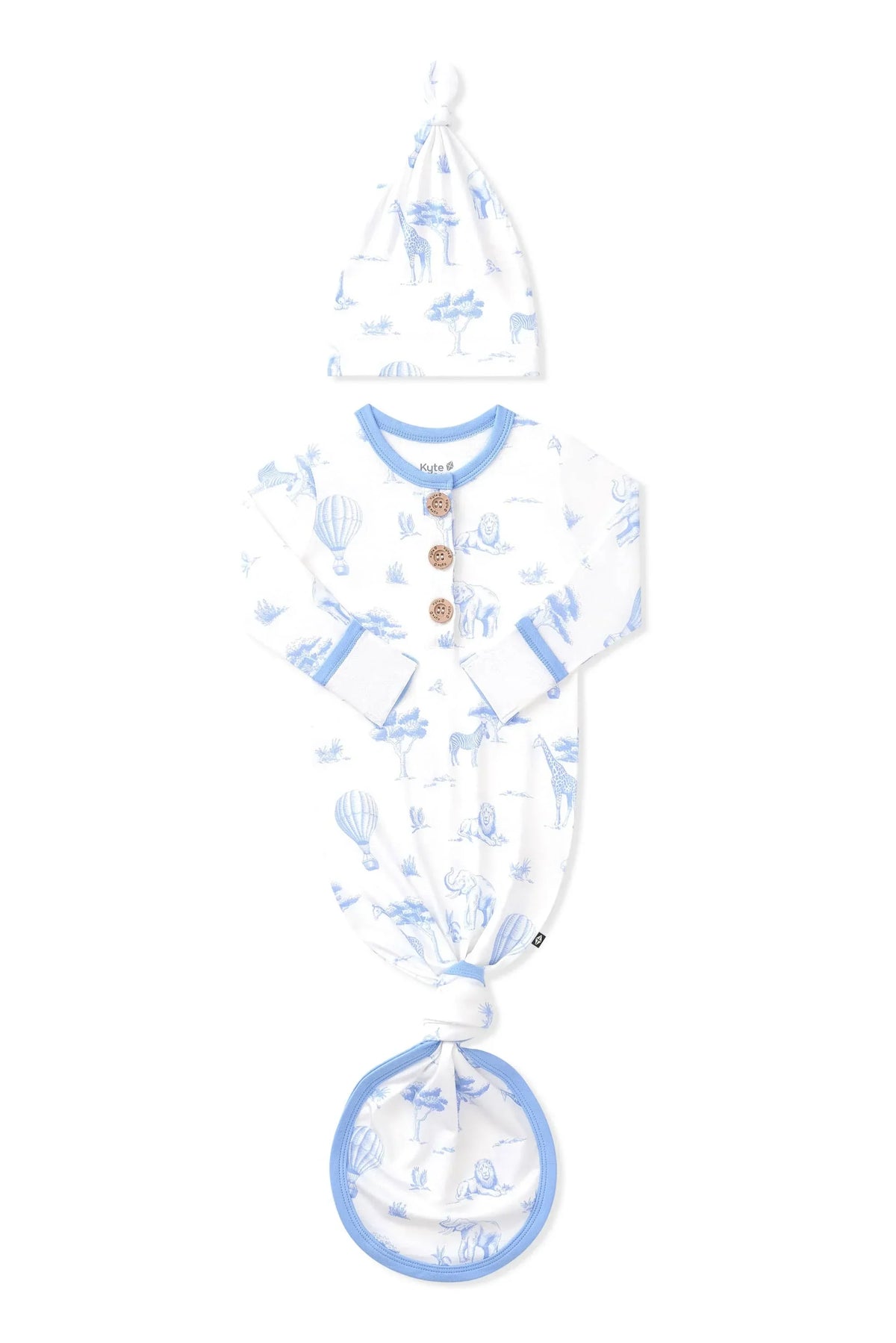 Knotted Gown with Hat Set in Toile Safari