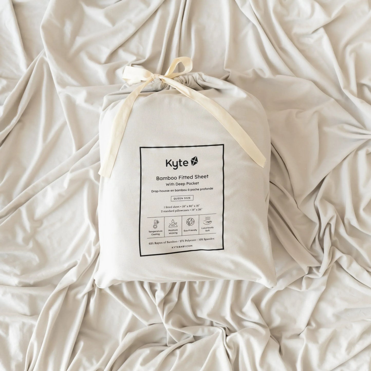 Fitted Sheet with Pillowcases in Oat