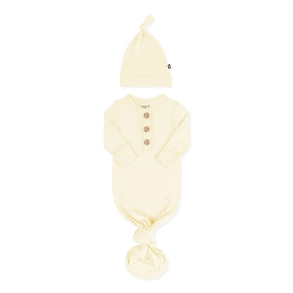 Knotted Gown with Hat Set in Chamomile