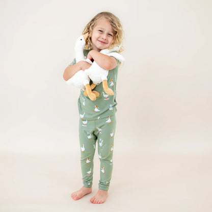 Short Sleeve with Pants Pajamas in Silly Goose