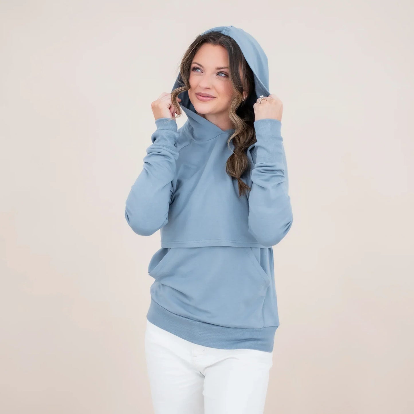 Women's French Terry Nursing Hoodie in Slate