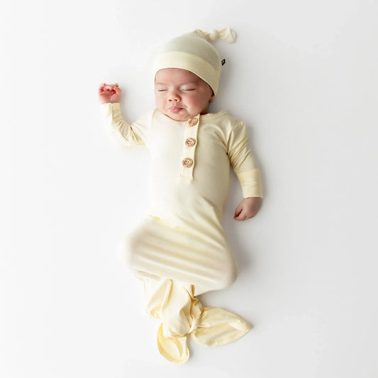 Knotted Gown with Hat Set in Chamomile