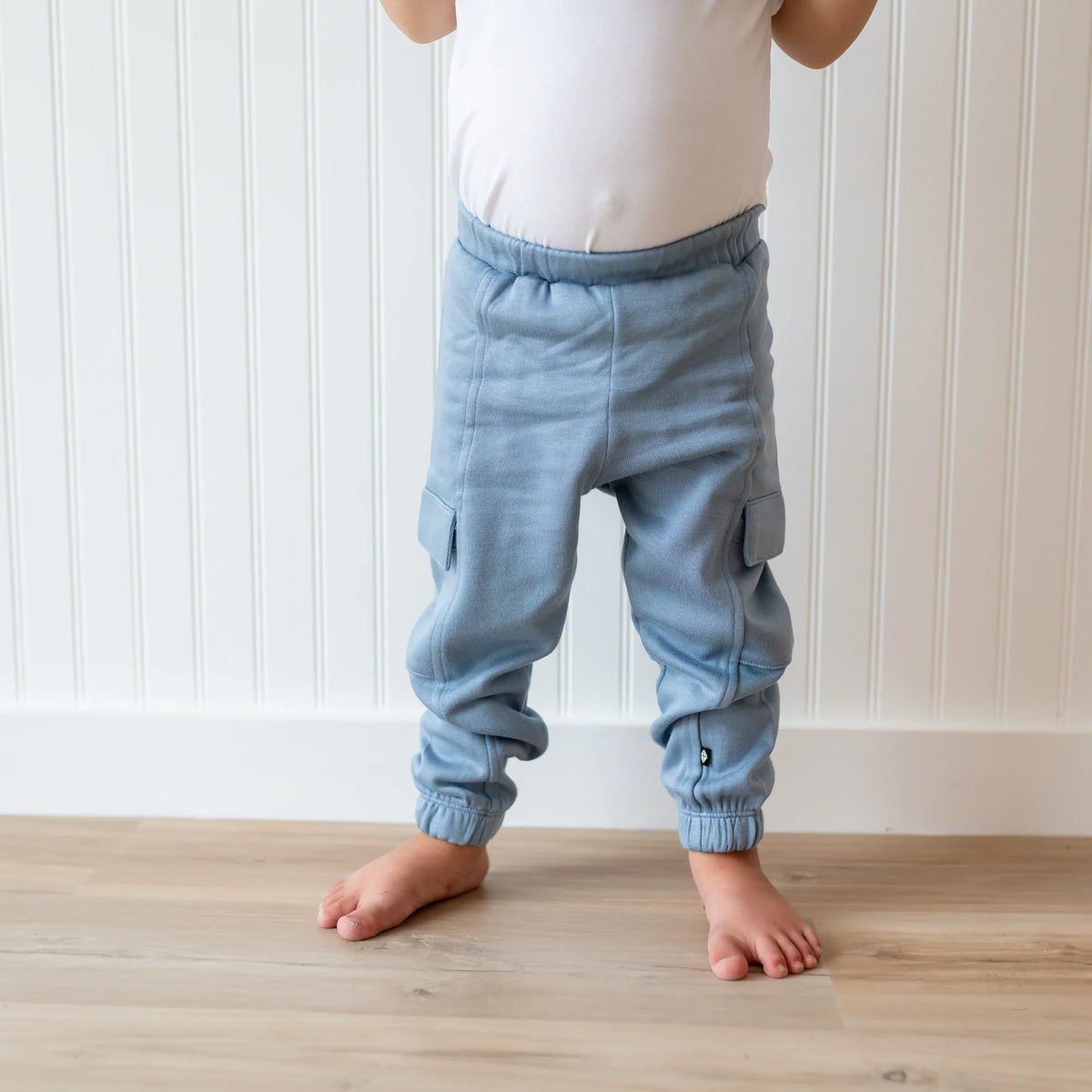 Fleece Cargo Pants in Slate