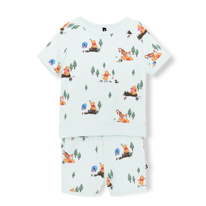 Short Sleeve Jogger Set in Winnie the Pooh Hundred Acre Wood