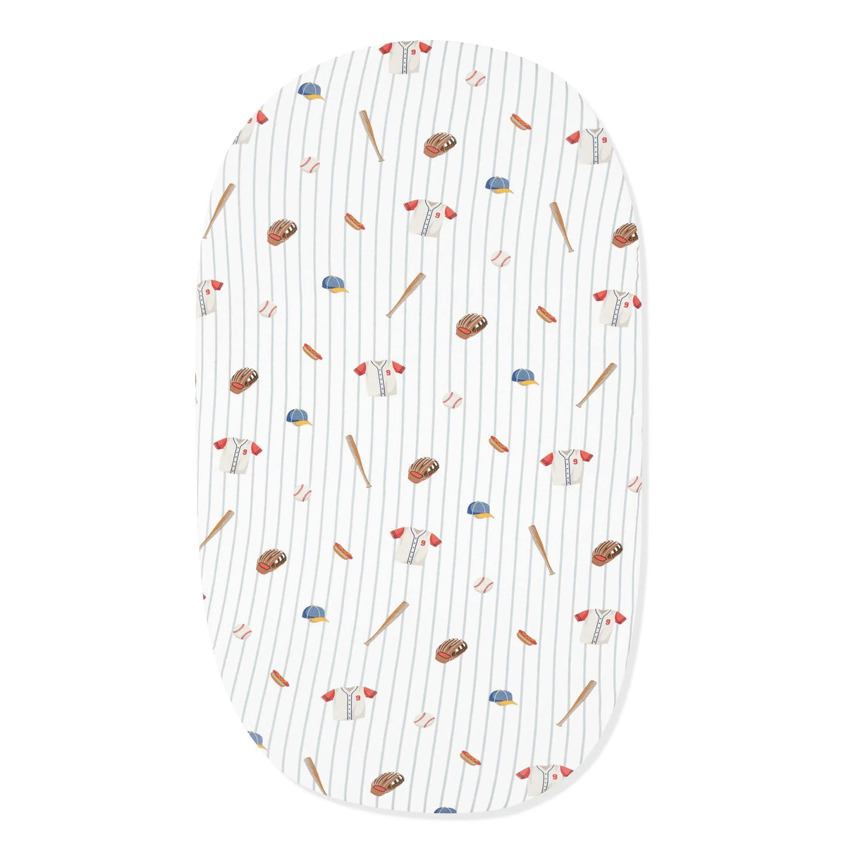 Oval Bassinet Sheet in Home Run
