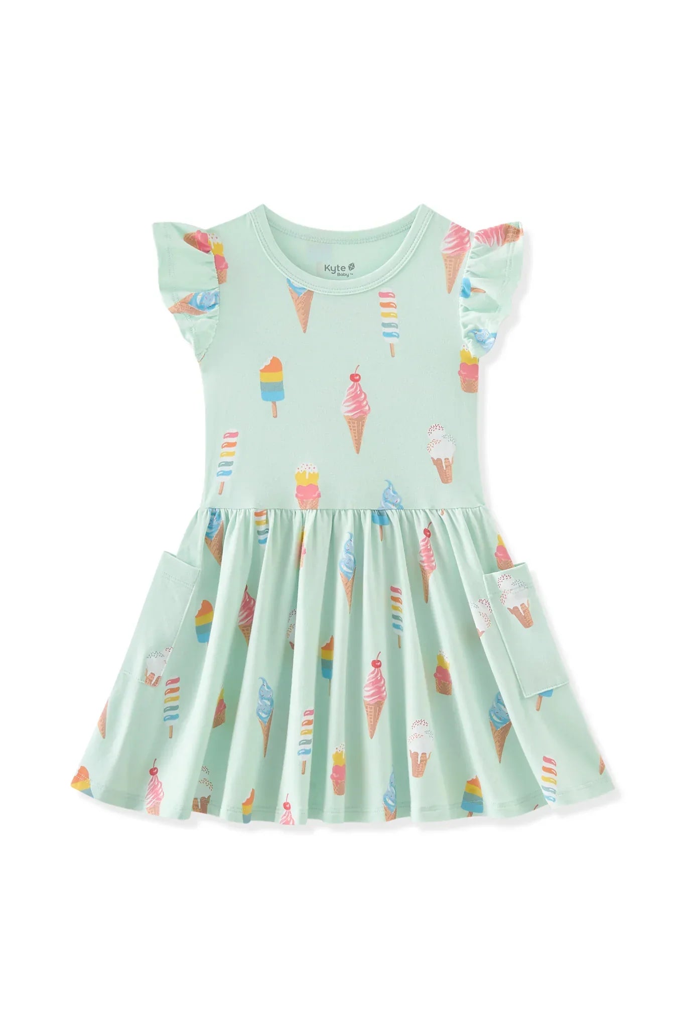 Pocket Dress in Mint Ice Cream
