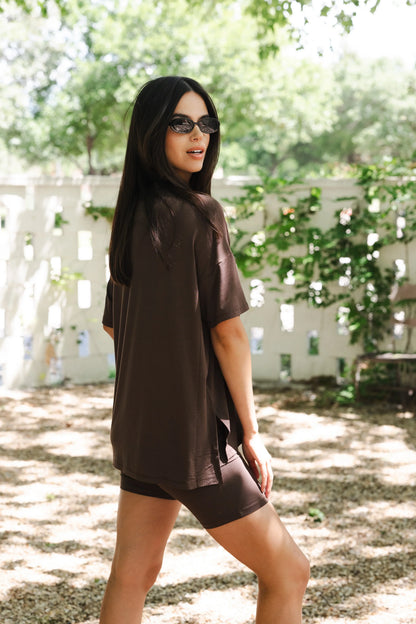 Women’s Biker Short Set in Espresso