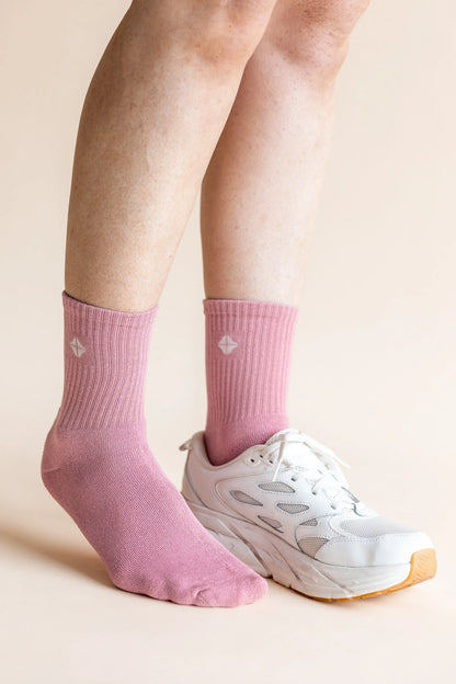Adult Crew Socks in Apple Blossom
