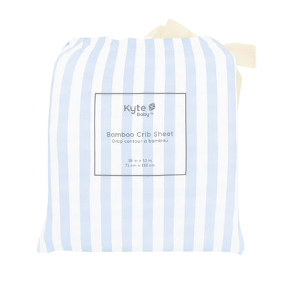 Crib Sheet in Small Mist Stripe