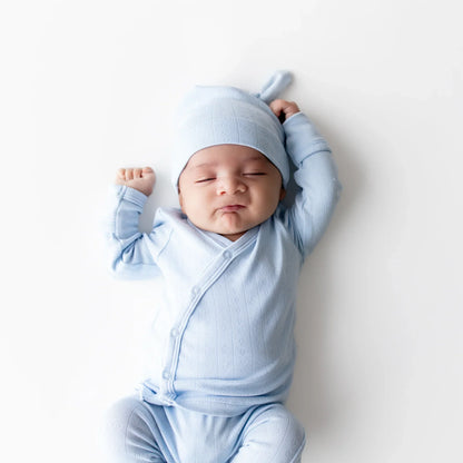 Pointelle Take Me Home Set with Cap in Breeze