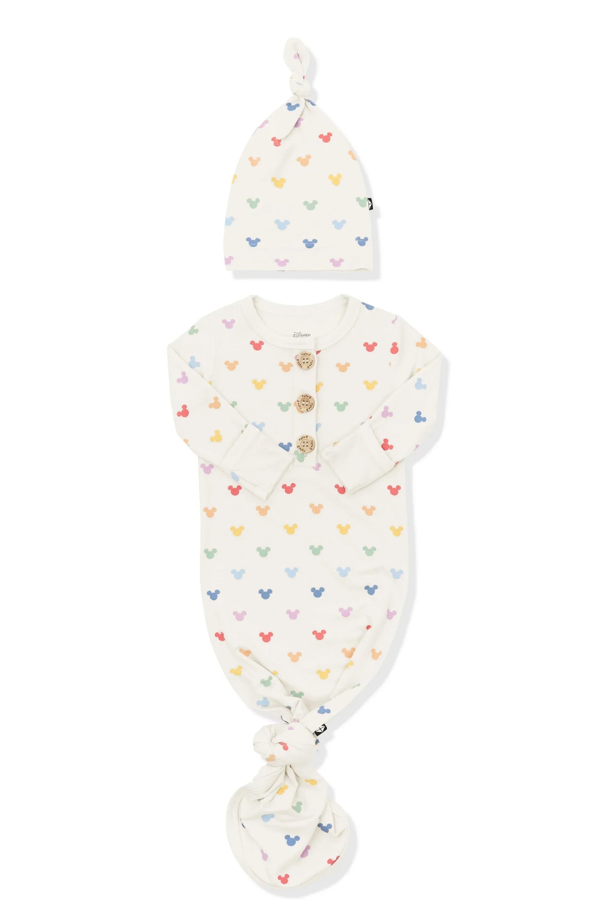 Knotted Gown with Hat Set in Pastel Mickey Mouse