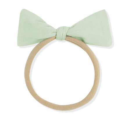 Tiny Nylon Bow in Basil