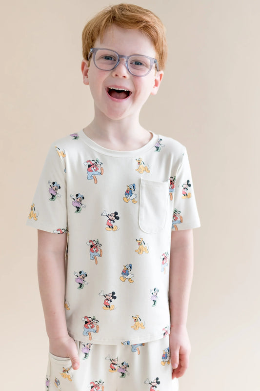 Toddler Crew Neck Tee in Mickey Mouse and Friends