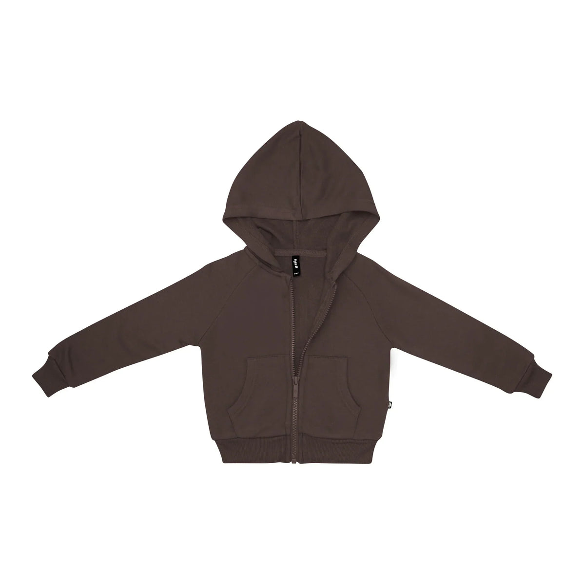 Fleece Zip Up Hoodie in Espresso
