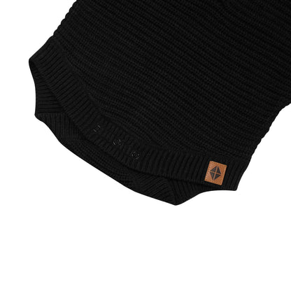 Chunky Knit Romper in Midnight