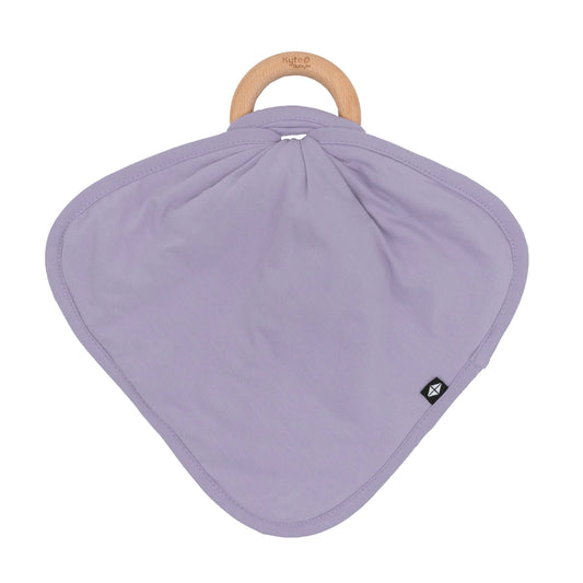 Lovey in Taro with Removable Wooden Teething Ring