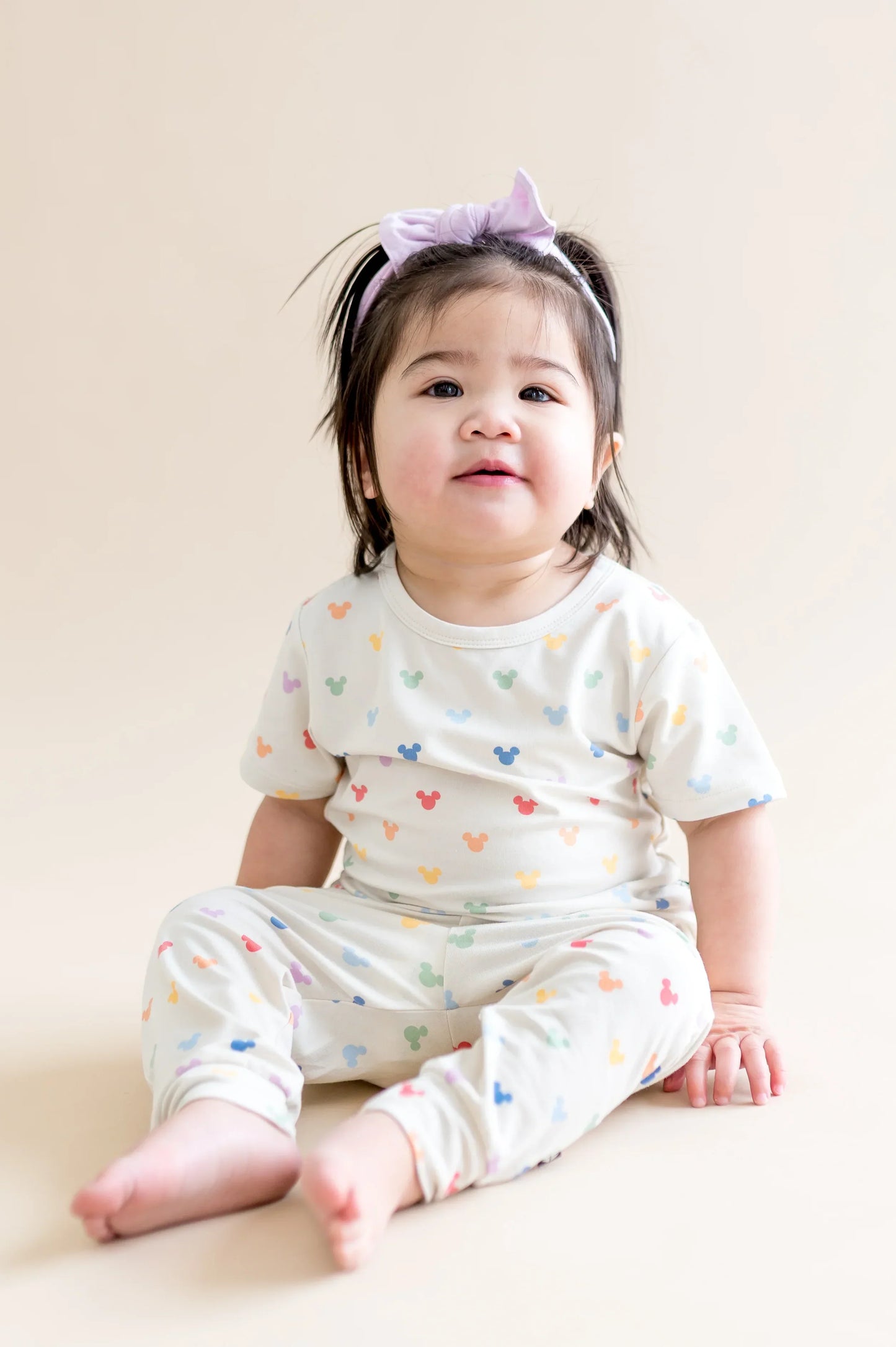 Toddler Basic Tee in Pastel Mickey Mouse
