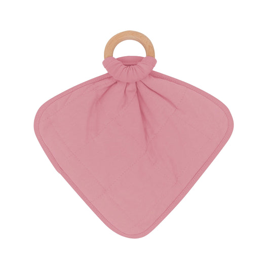 Lovey in Apple Blossom with Removable Wooden Teething Ring