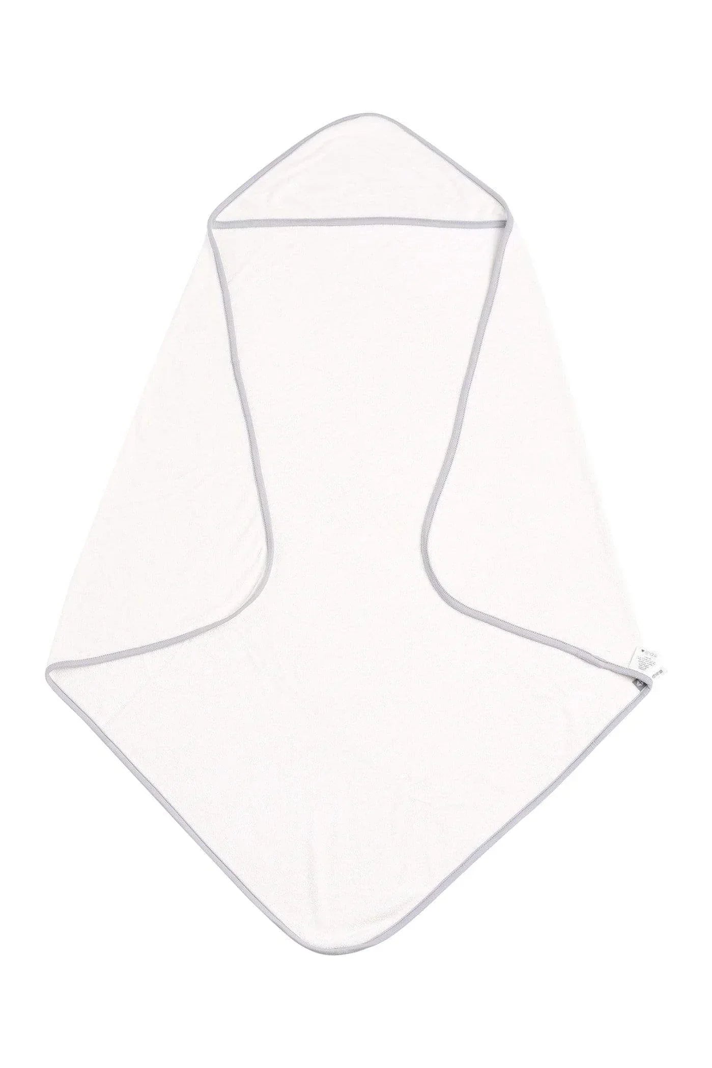 Hooded Bath Towel in Cloud with Storm Trim