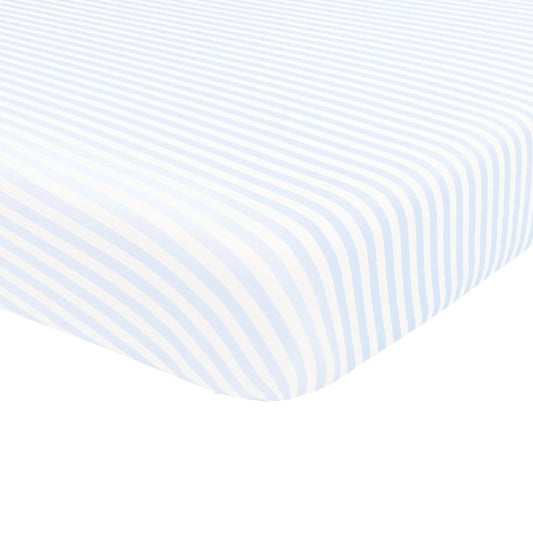 Crib Sheet in Small Mist Stripe