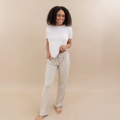 Women's Crew Neck Tee in Snow