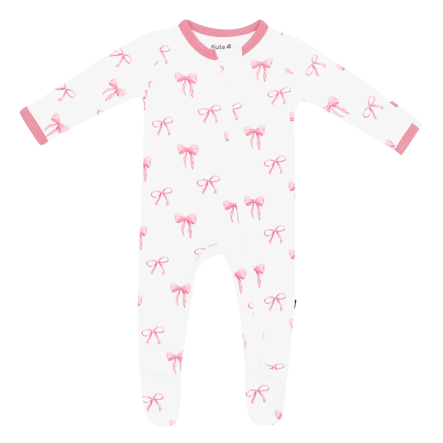 Zippered Footie in Bow