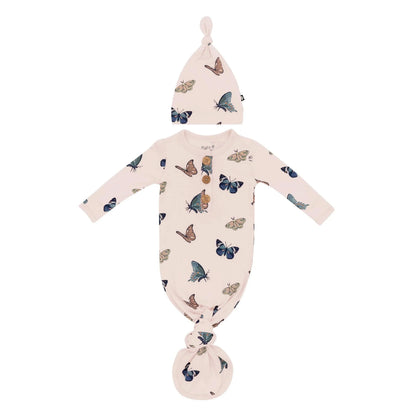 Knotted Gown with Hat Set in Blush Butterfly
