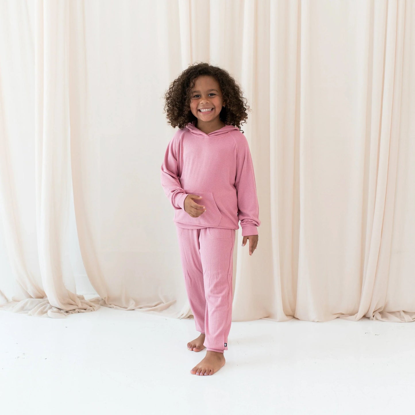 Ribbed Jogger Pant in Apple Blossom