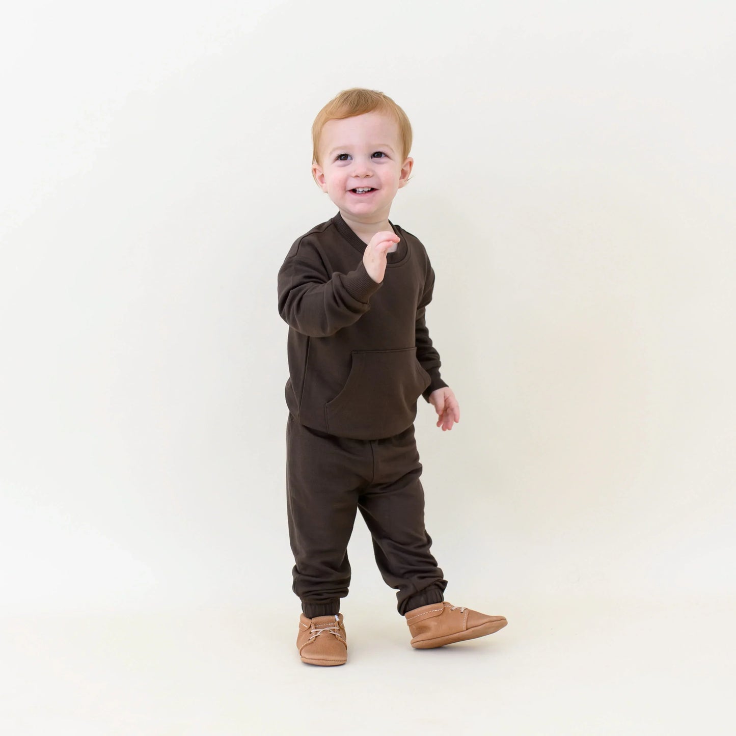 French Terry Jogger Set in Espresso