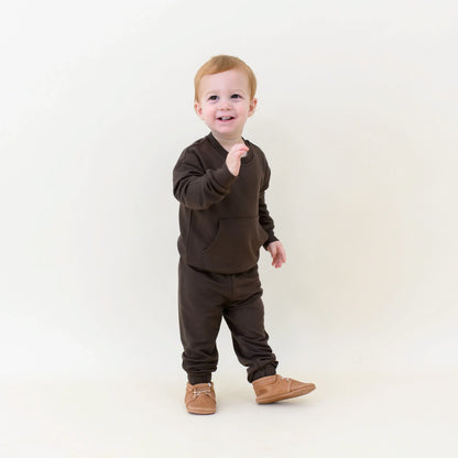 French Terry Jogger Set in Espresso