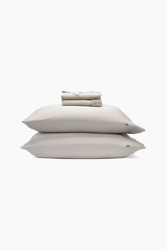 Bamboo Sateen Sheet Set in Sand Stone