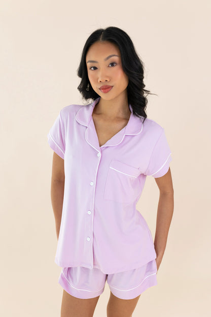 Women's Short Sleeve Pajama Set in Thistle