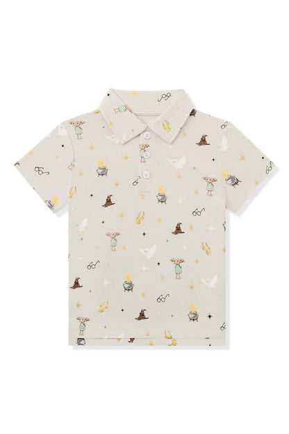 Toddler Short Sleeve Polo in Starry Icon