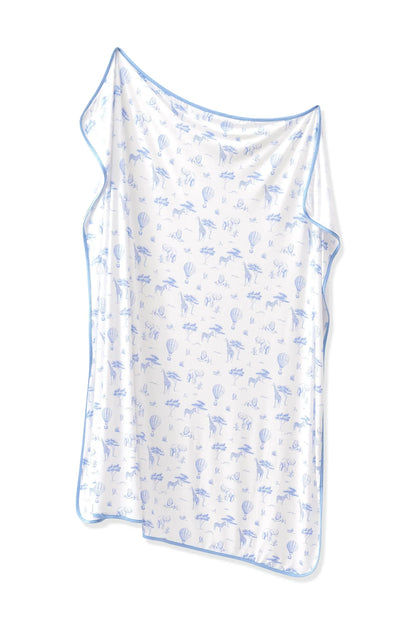 Swaddle Blanket in Toile Safari