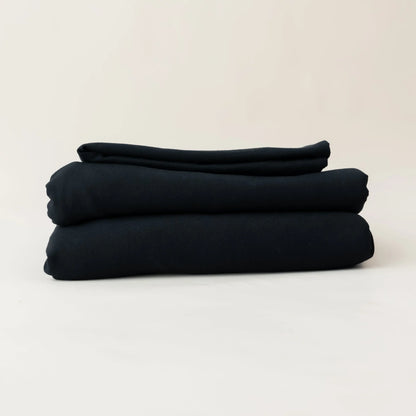Fitted Sheet with Pillowcases in Midnight