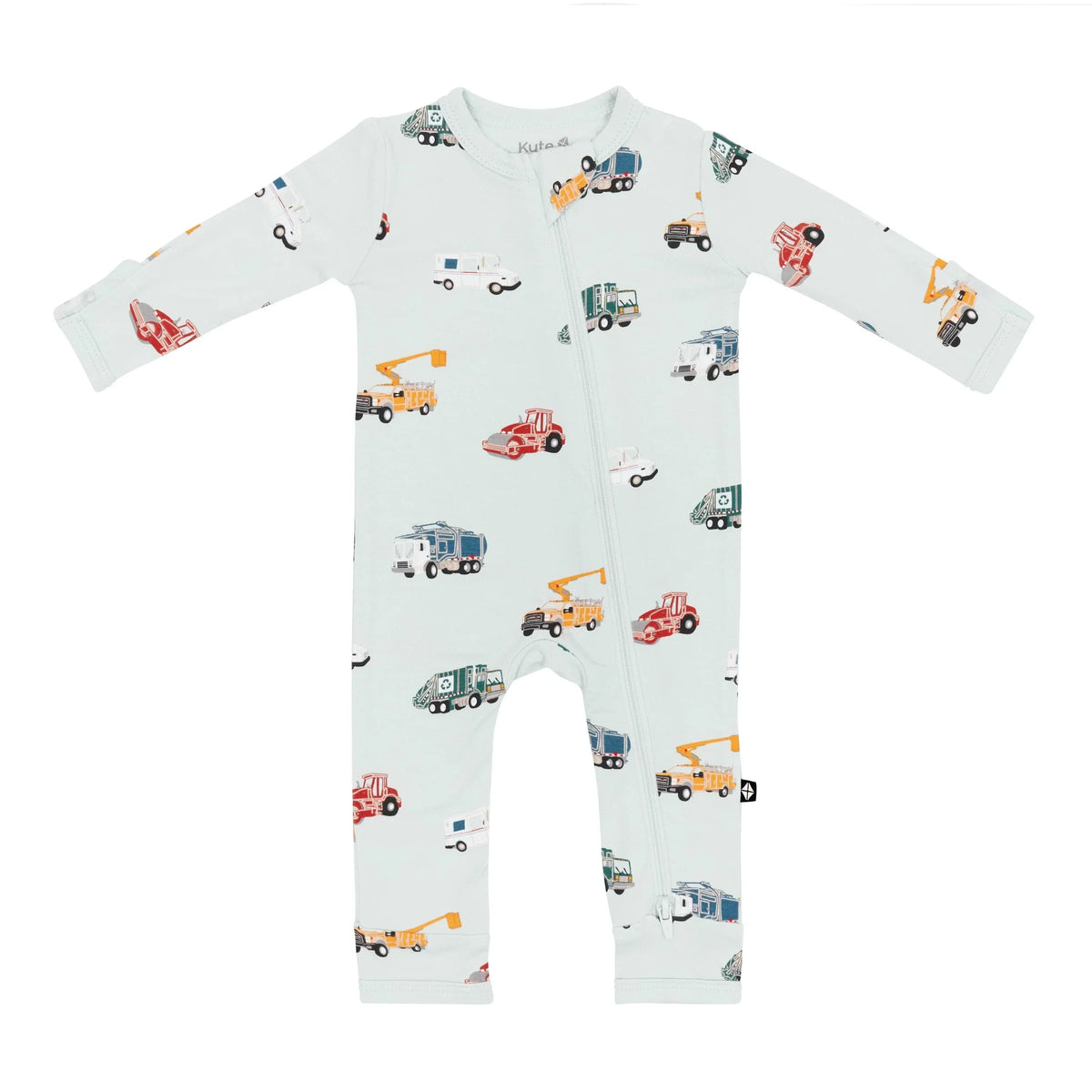 Zippered Romper in City Vehicles
