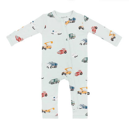 Zippered Romper in City Vehicles
