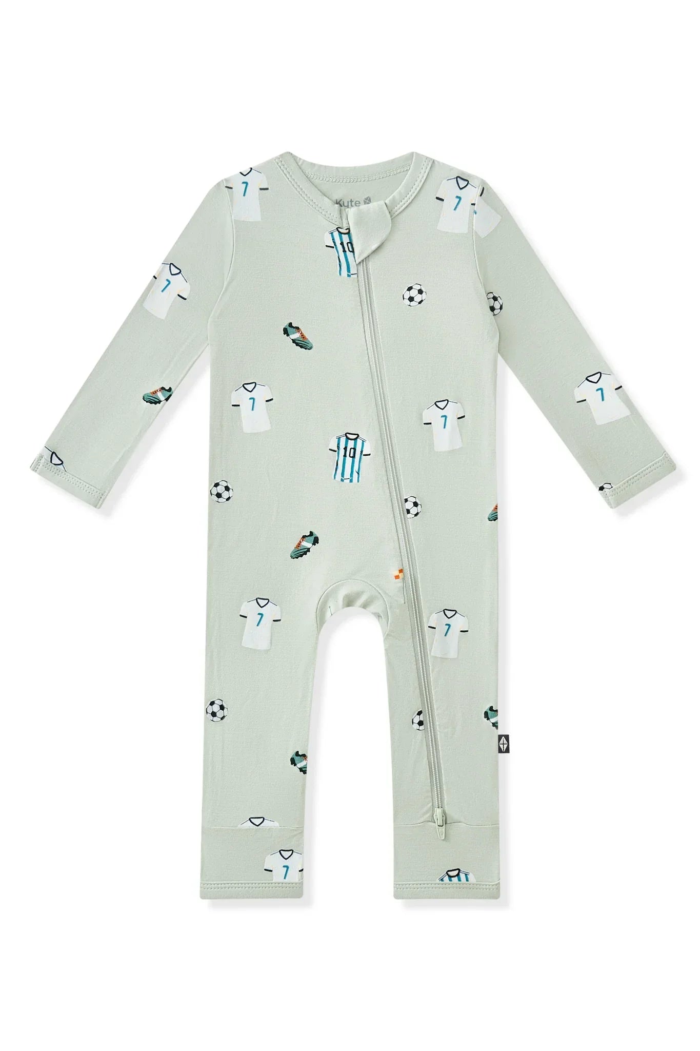 Zippered Romper in Soccer