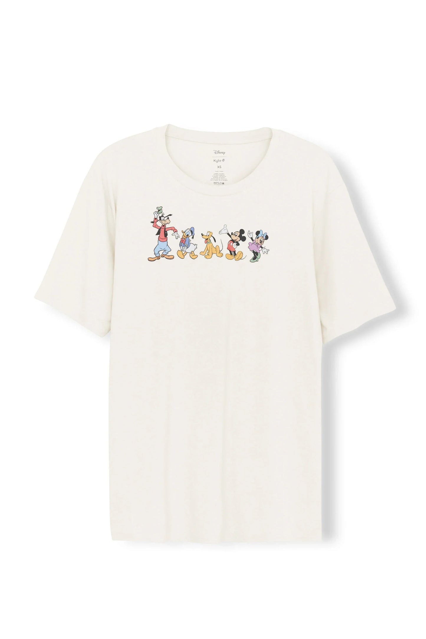 Men's Crew Neck Tee in Mickey and Friends on Ecru