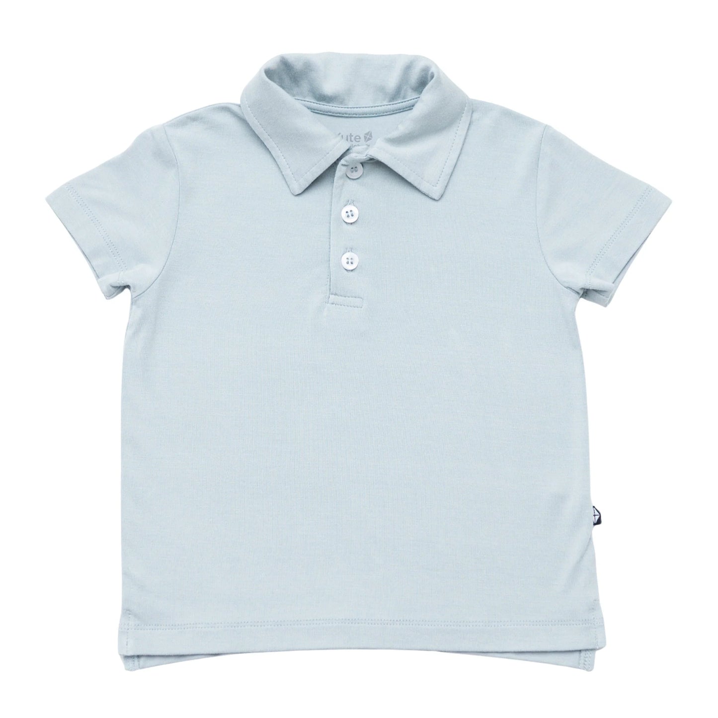 Toddler Short Sleeve Polo in Fog