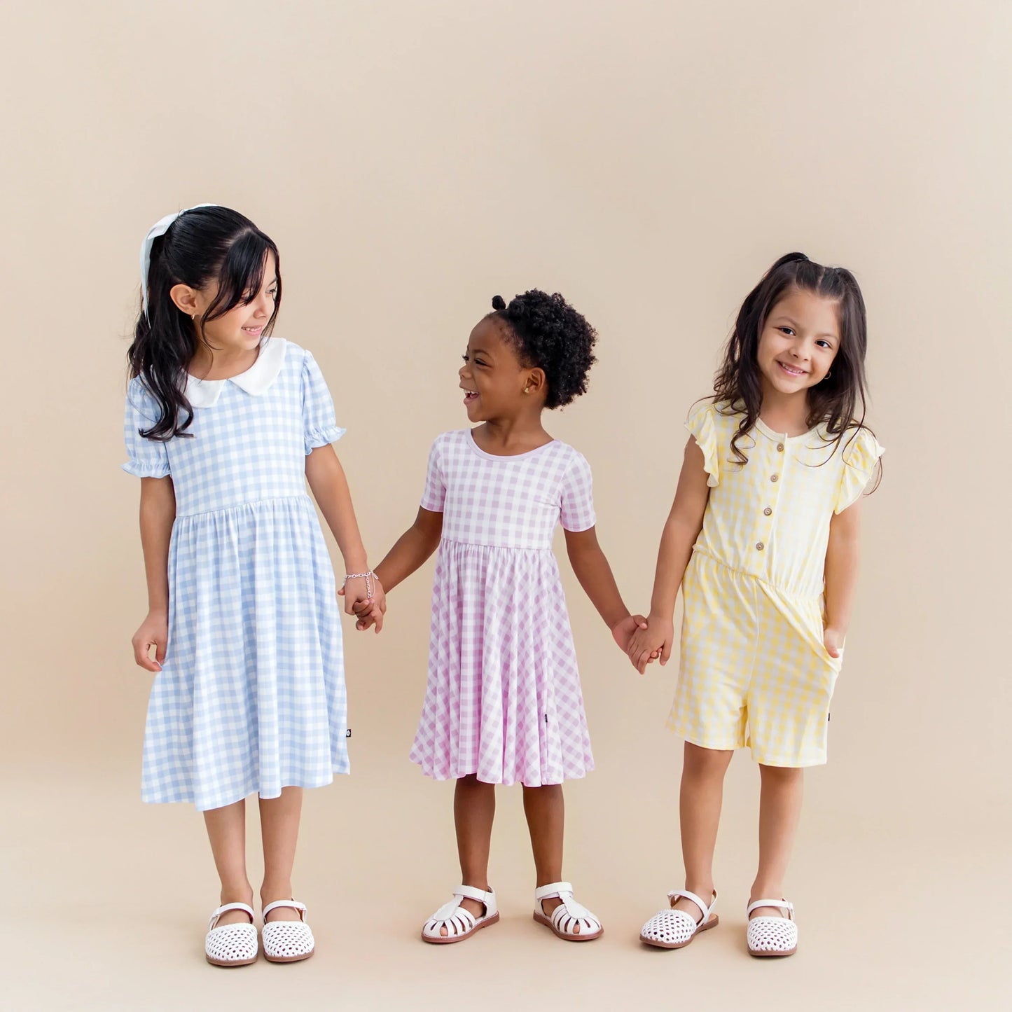 Twirl Dress in Gingham Thistle