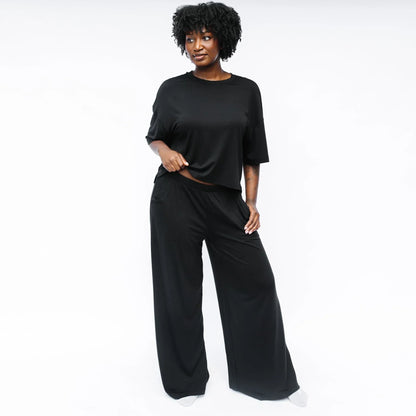 Women's Wide Leg Pant in Midnight