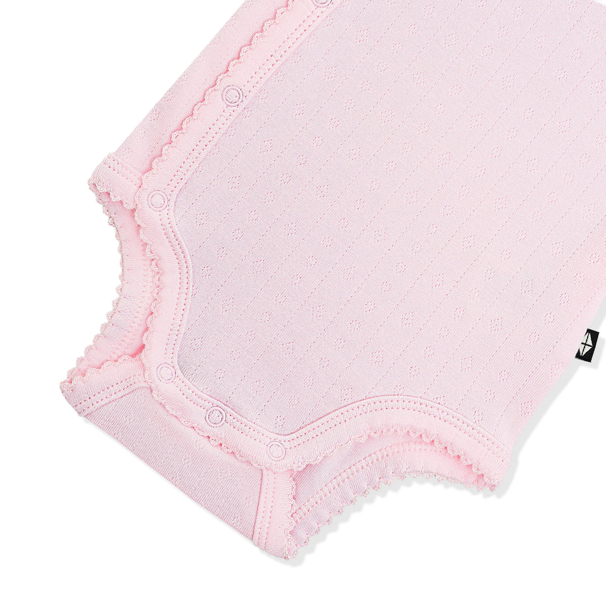 Pointelle Kimono Bodysuit in Sakura