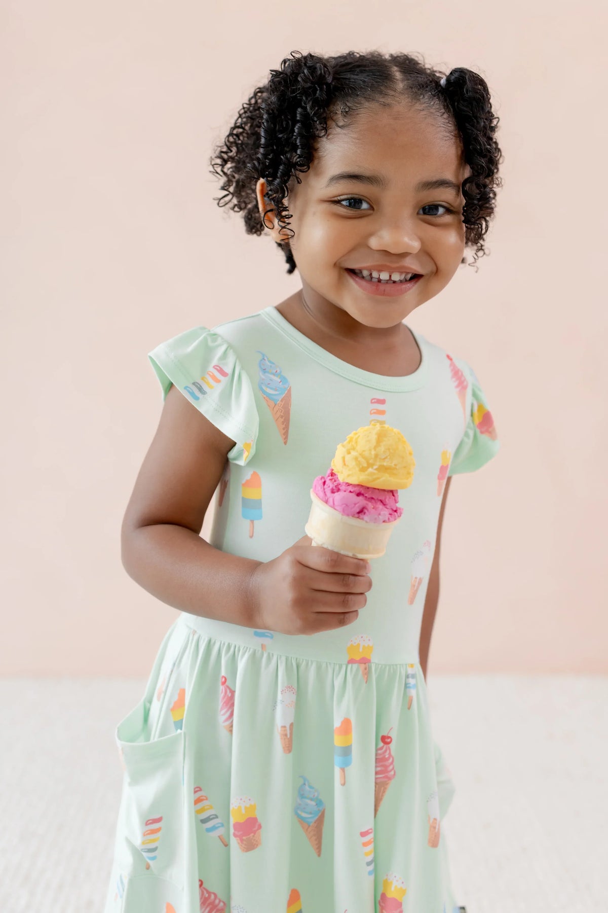 Pocket Dress in Mint Ice Cream