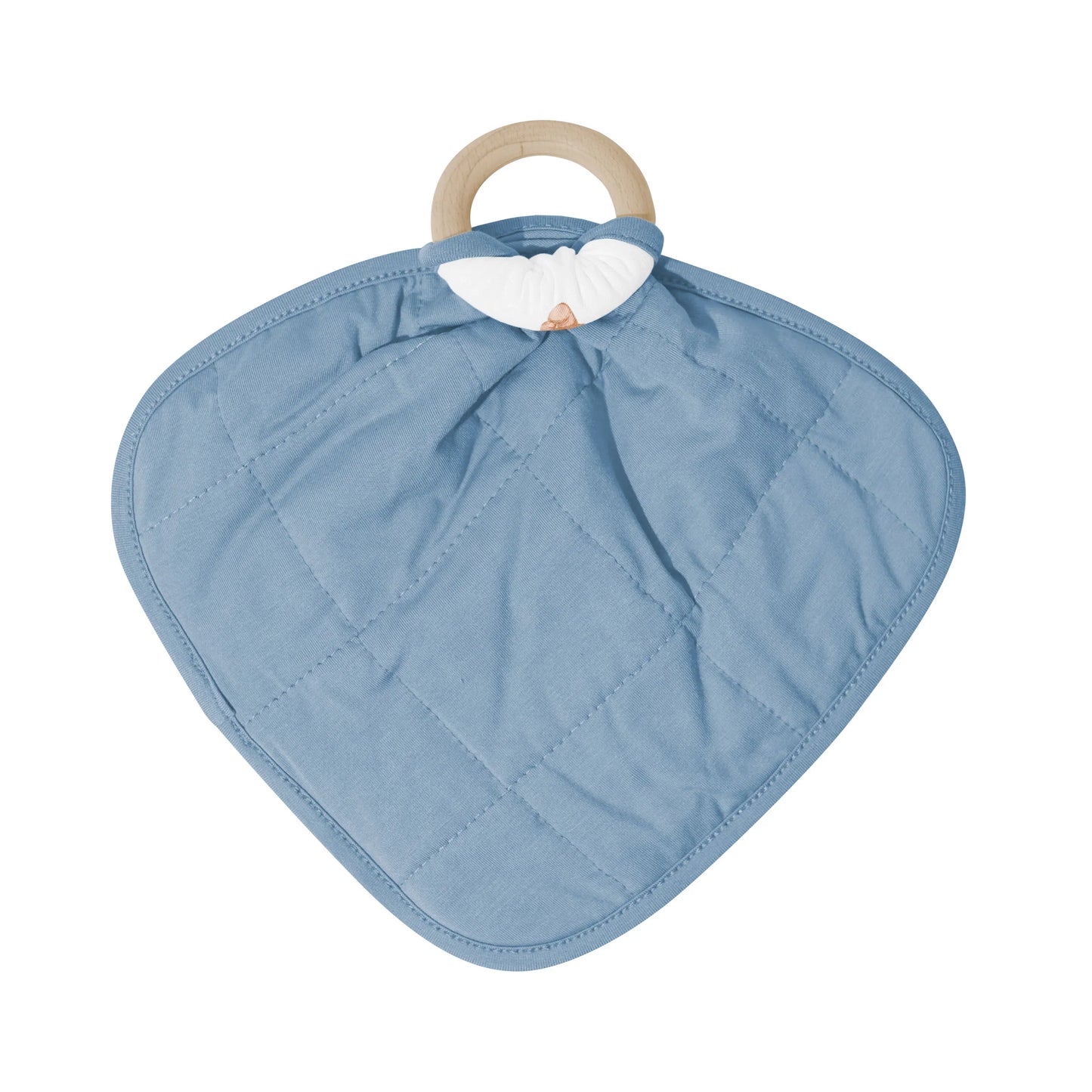 Lovey in Teddy Bear with Removable Wooden Teething Ring