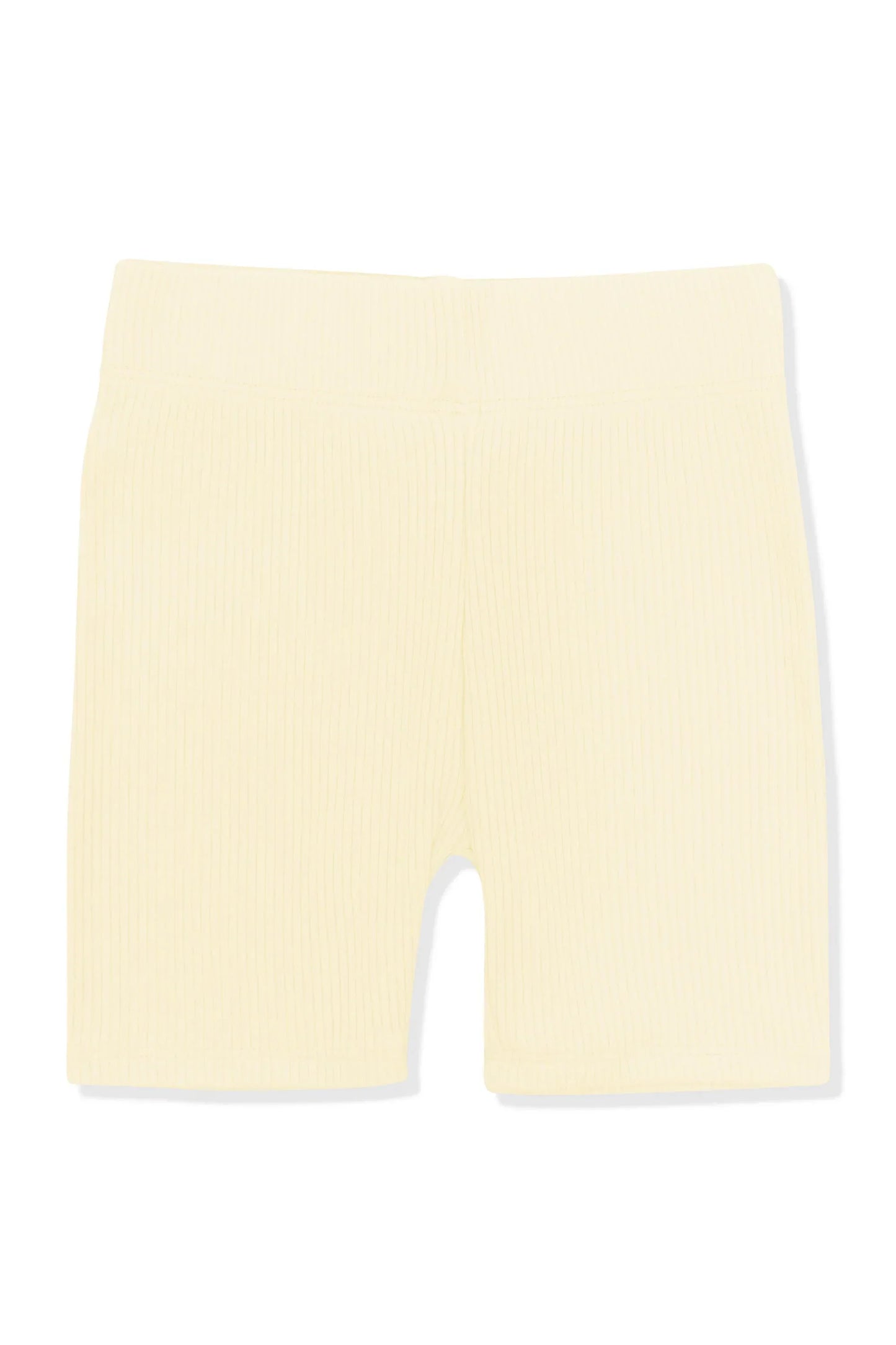Ribbed Toddler Biker Shorts in Chamomile
