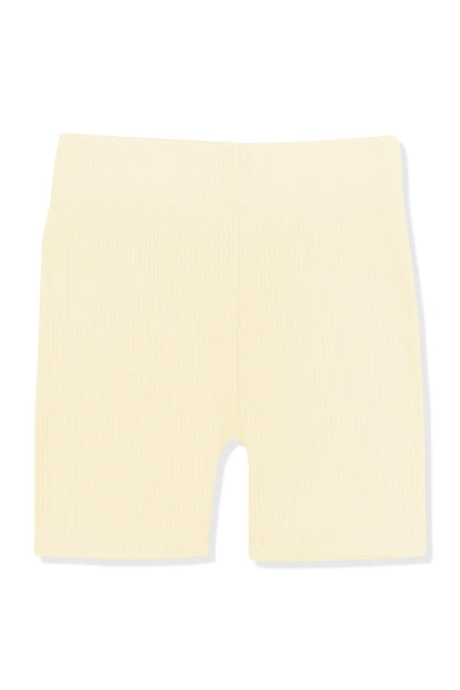 Ribbed Toddler Biker Shorts in Chamomile